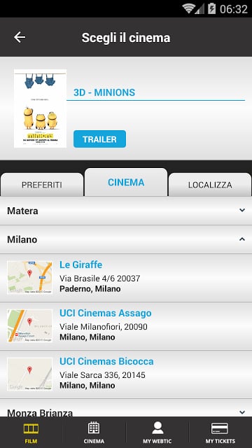 Webtic Prenotazioni Cinema截图9