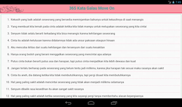 365 Kata Galau Move On截图5