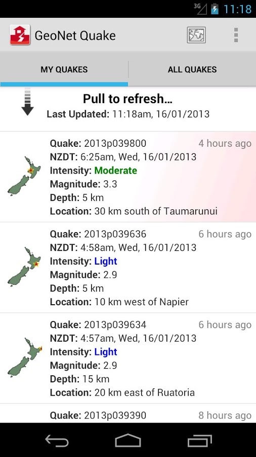 GeoNet Quake截图2
