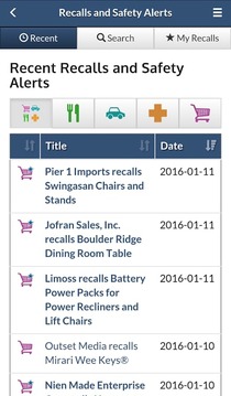 Recalls and Safety Alerts截图