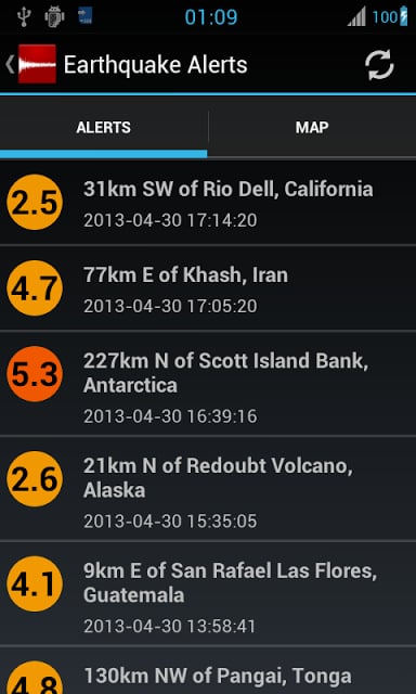 Earthquake Alerts Tracker截图4