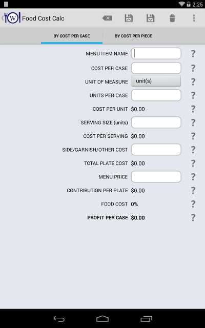 Windsor Food Cost Calcul...截图4