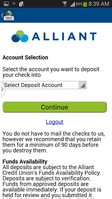 Alliant Mobile Deposit截图6