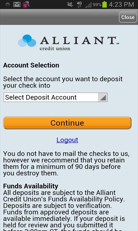 Alliant Mobile Deposit截图2