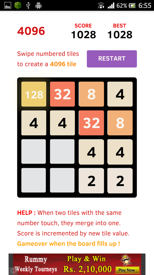 4096 Tile Puzzle Game截图1