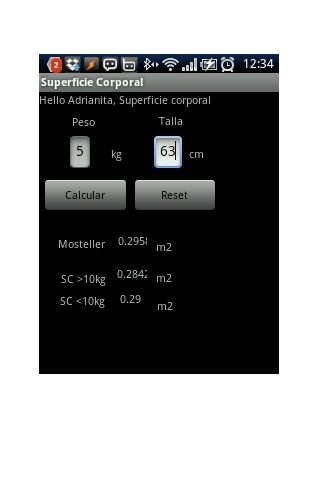 &Aacute;rea de Superficie Corporal截图3