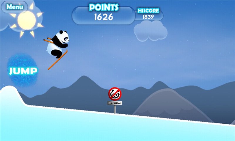 滑雪的熊猫截图1