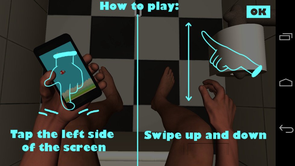 厕所玩flippybird模拟器截图2