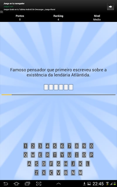 Trivial Enforcado Jogo截图11