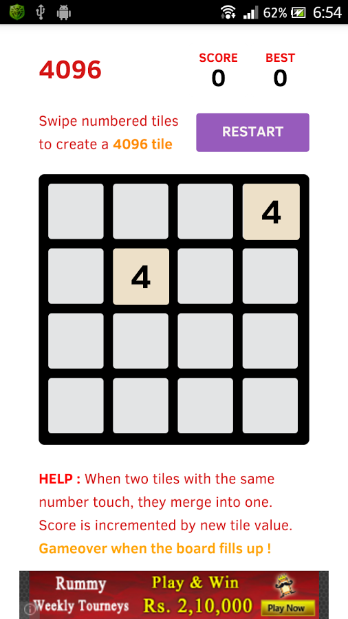 4096 Tile Puzzle Game截图2