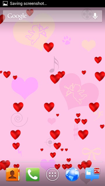 Amazing Flying Hearts LWP截图1