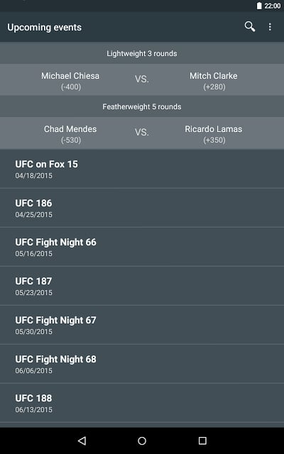 MMA Odds截图8