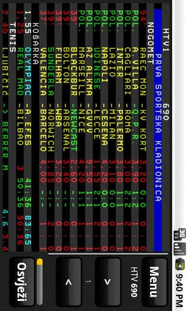 1x2 TxT - Teletext live scores截图5