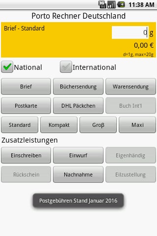 德国邮资计算器 Germany Postage Calculator截图9