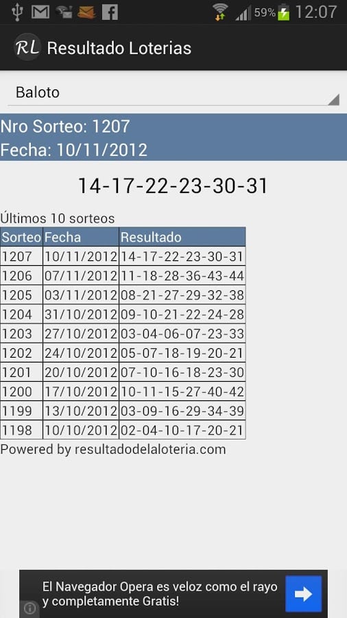 Resultado Loterias Colombia截图6