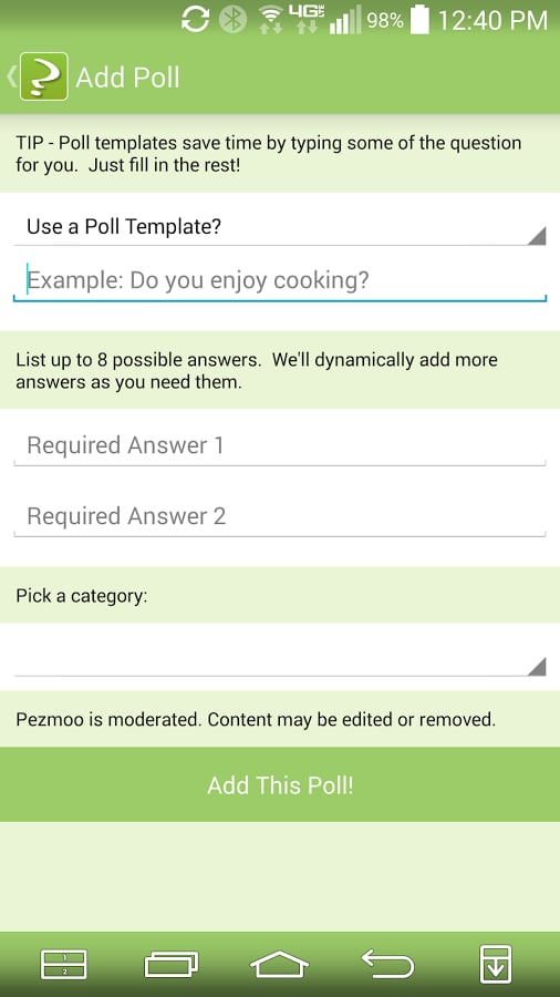 Pezmoo Polls截图1