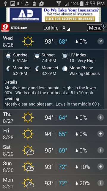 KTRE 9 StormTracker Weather截图9