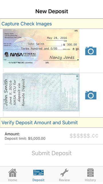 NASA FCU Mobile Remote Deposit截图4