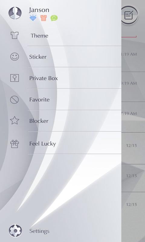 (FREE) GO SMS PRO PURE THEME截图4