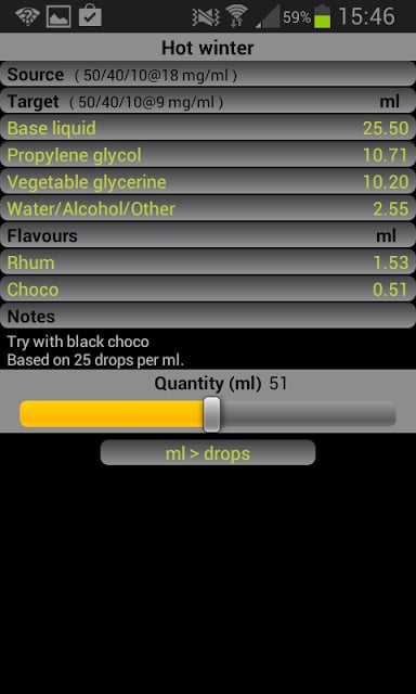 E-Liquid Calculator截图4
