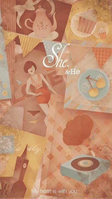 She&amp;He Hola Launcher Theme截图5