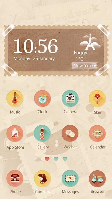 She&amp;He Hola Launcher Theme截图4