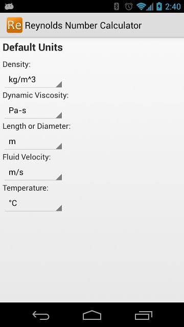 Reynolds Number Calculator截图8