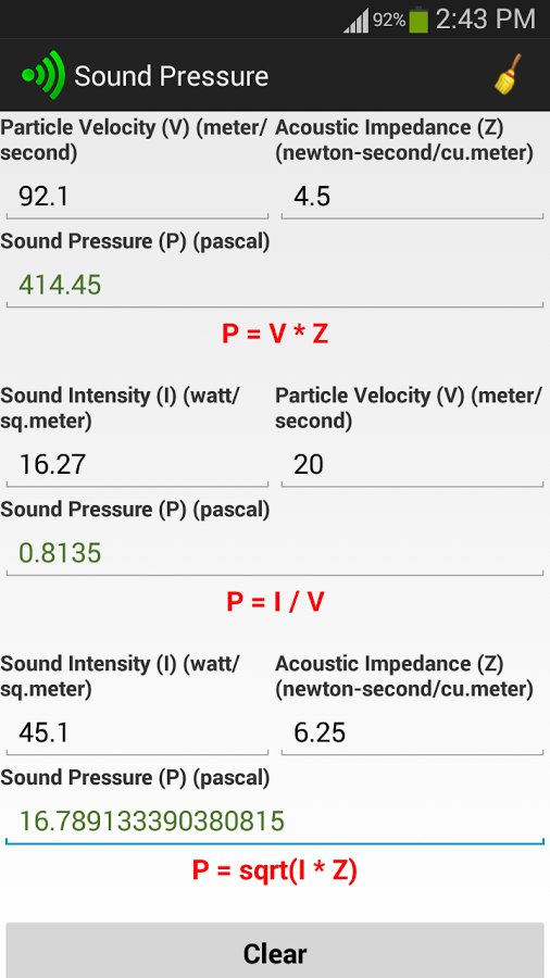 Ohms Acoustic Law Calculator截图5