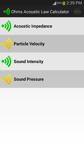 Ohms Acoustic Law Calculator截图6