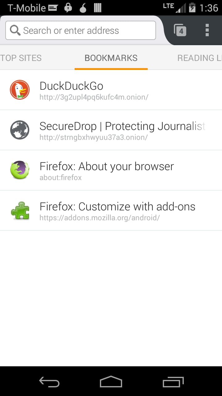 Orfox: Tor Browser for Android截图4