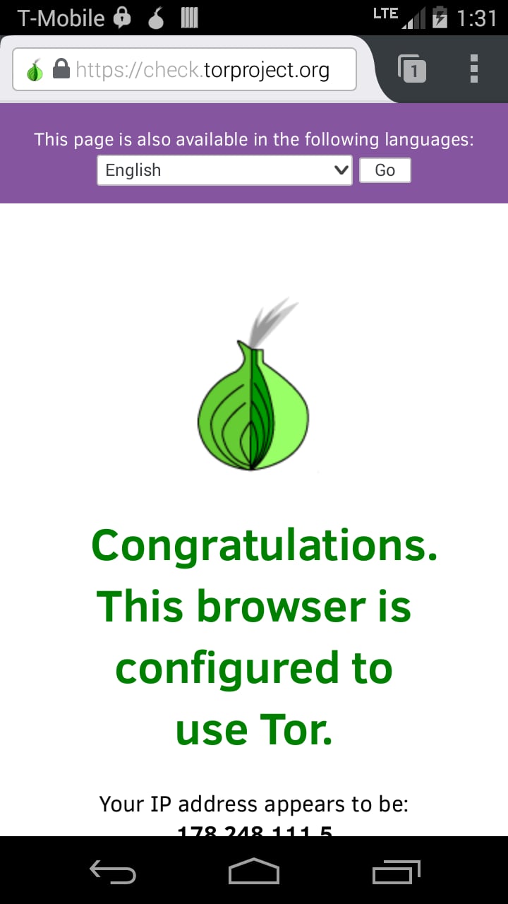 how do i set tor for android search engine