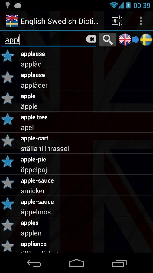 English Swedish Dict. FREE截图3