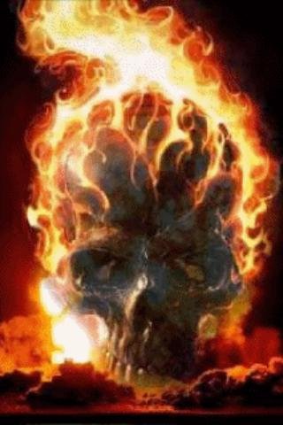 Skull In Flame Live Wallpaper截图2