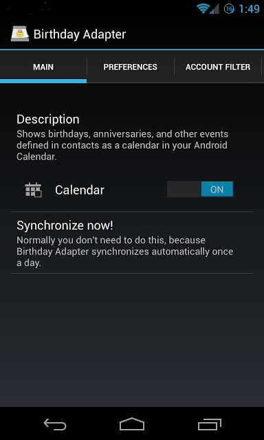 Birthday Calendar Adapter Free截图6