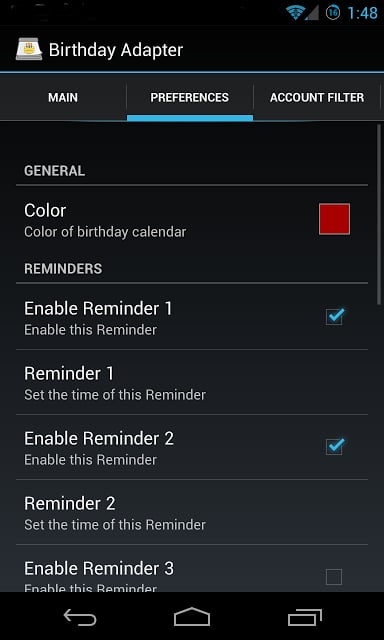 Birthday Calendar Adapter Free截图1