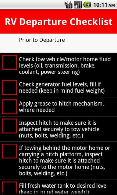 RV Checklist截图4