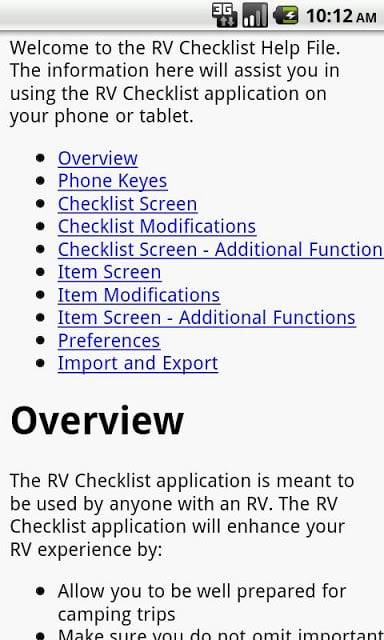 RV Checklist截图3