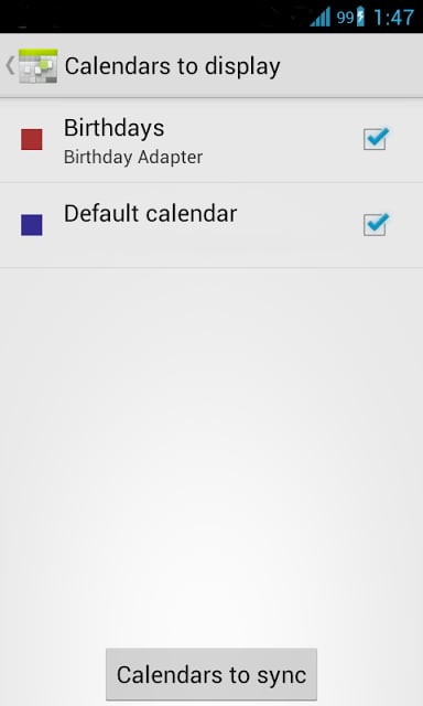 Birthday Calendar Adapter Free截图4