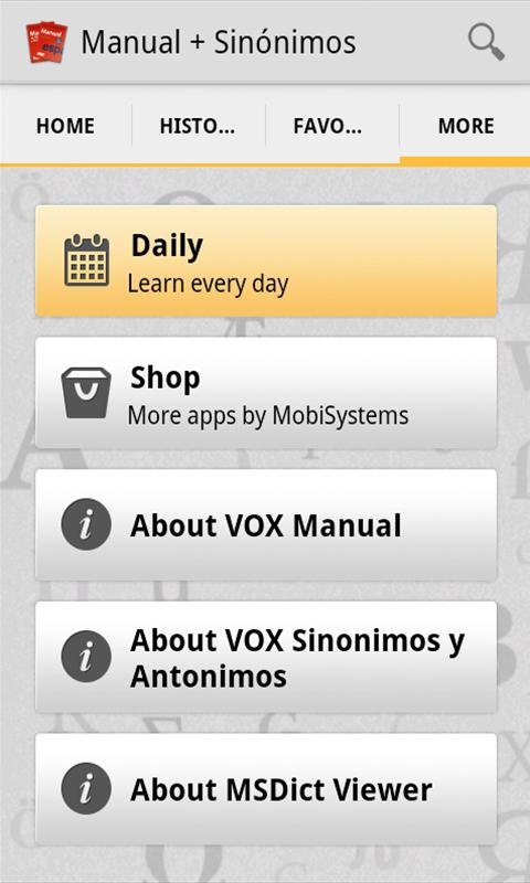 Vox Manual + Sinónimos截图10