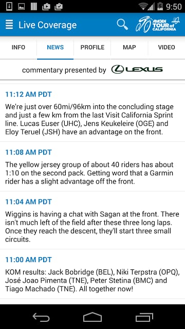 Tour of California Tracker截图2