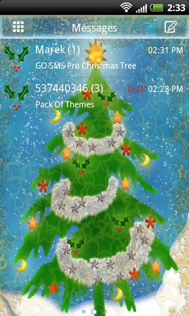 GO SMS Pro Christmas Tree截图1