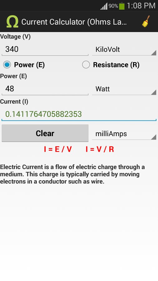 Ohms Law Calculator截图3