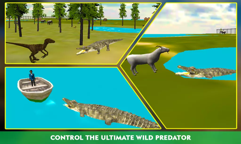 鳄鱼攻击的3D模拟器截图2
