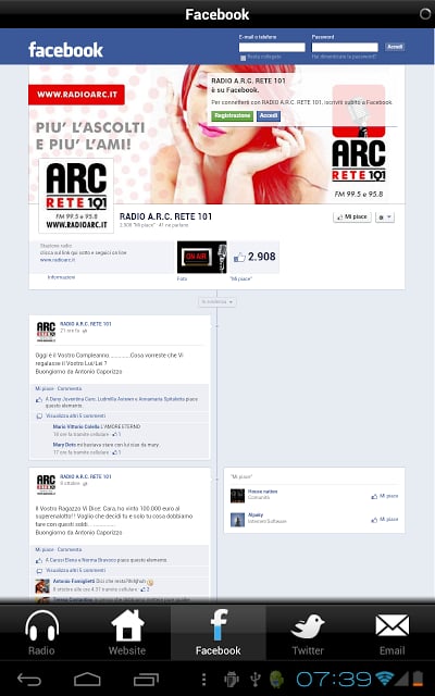 Radio A.R.C. Rete 101截图3