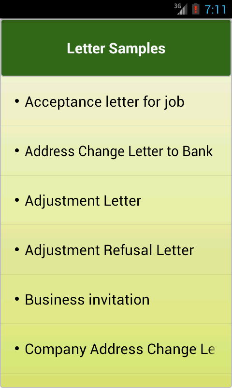 Letter Writing Samples截图10