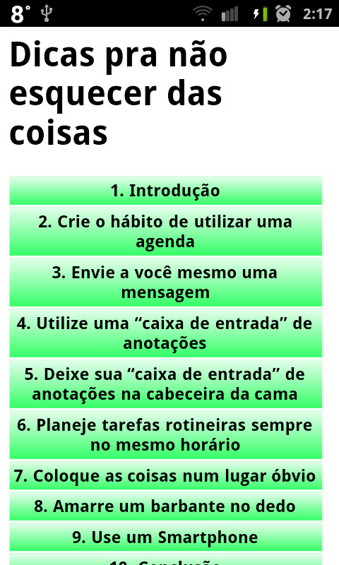 Dicas pra não esquecer das coisas截图1