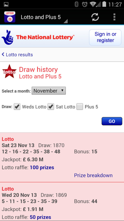 National Lottery Results截图7