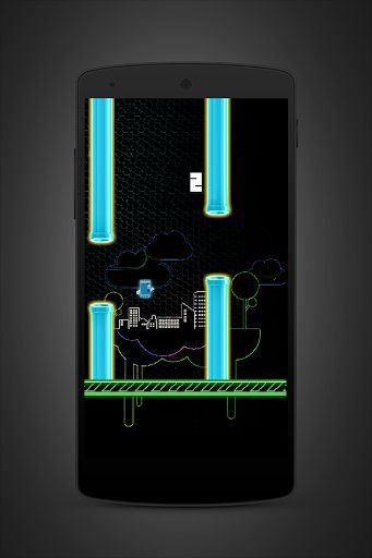 Flappy Towel - Neon City截图2