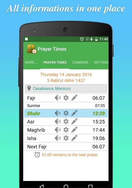 Prayer Times &amp; Qibla截图5