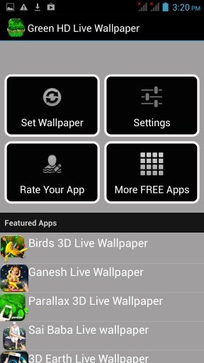 Green HD Live Wallpaper截图2